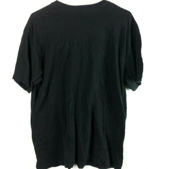 DC Comics Batman T-Shirt Mens Large Black Word Mosaic Bat Symbol Graphic Tee - Picture 4 of 5